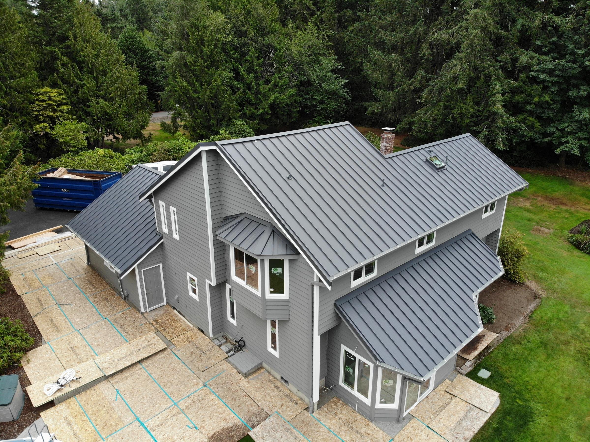 Completed metal roof restoration