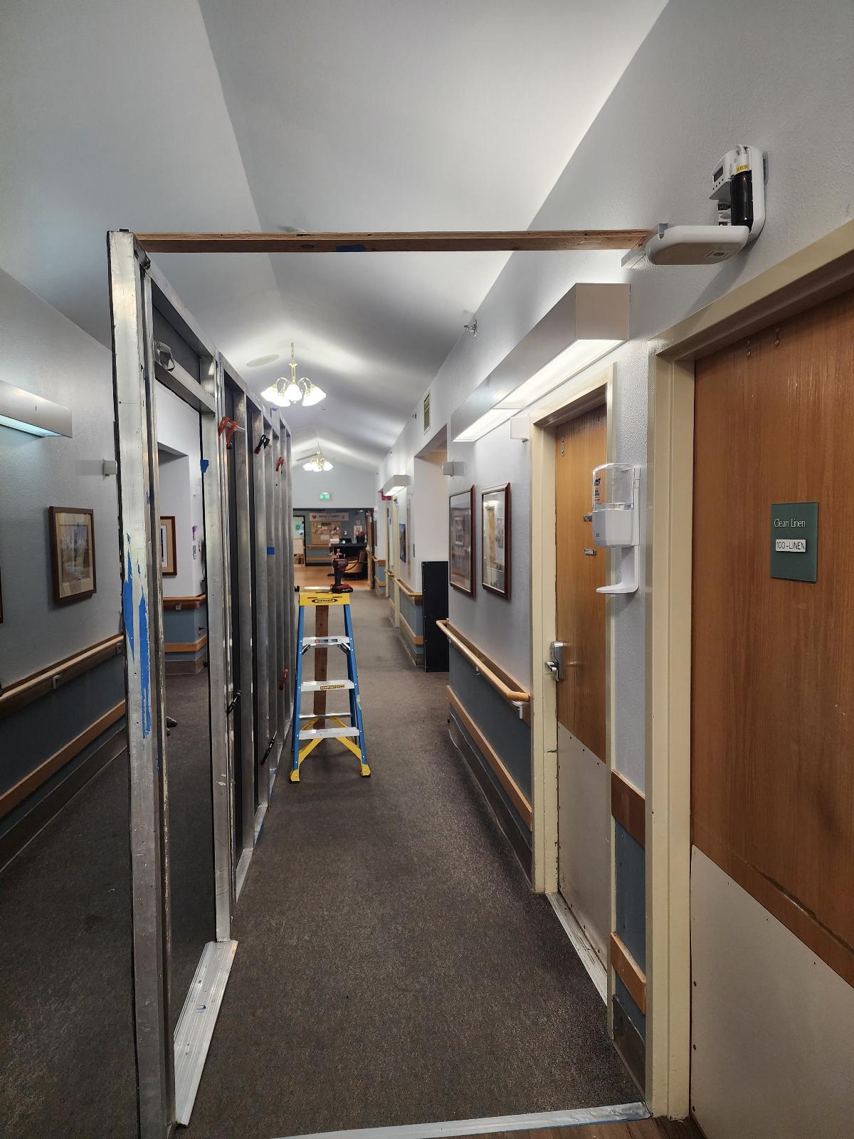 Containment setup during active facility work